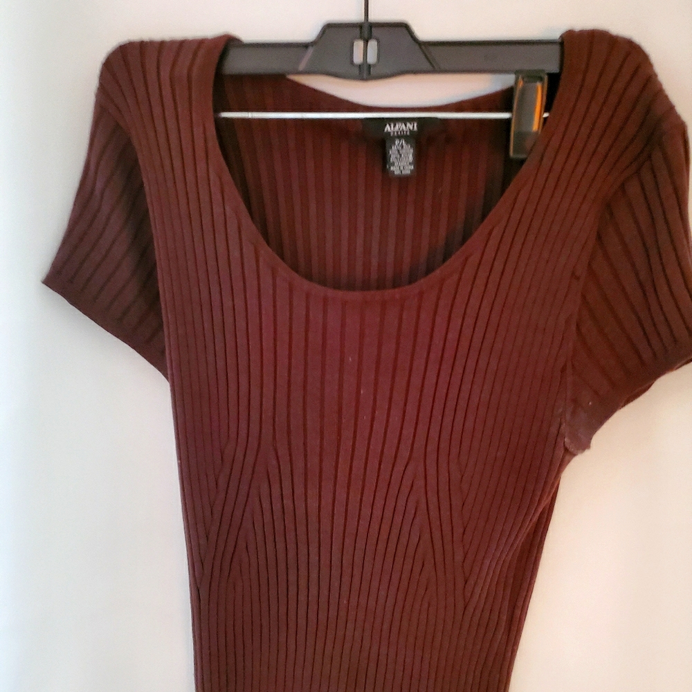 ALFANI PL Ribbed Top - Picture 1 of 3